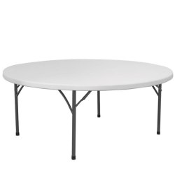Stół cateringowy składany biały okrągły śr. 180cm do 250kg - Hendi 810941 Hendi