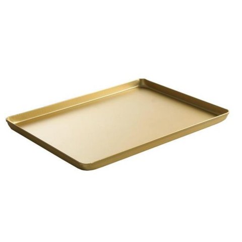 Taca cukiernicza piekarnicza ekspozycyjna z aluminium 400x300x20mm złota - Hendi 808566 Hendi