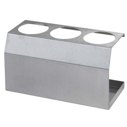 Ekspozytor stojak stalowy do butelek dyspenserów do sosów 3 x 0.35L śr. 55mm - Hendi 557976 Hendi
