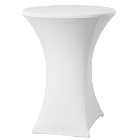 Obrus okrągły bez prasowania śr. 80cm tkanina Jersey biały - Hendi 813157 Hendi