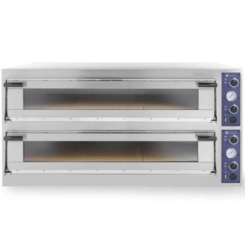 Piec do pizzy i ciasta TRAYS 66L drzwiczki przeszklone blachy piekarnicze 60x40cm 20.4kW 12 pizz śr. 40cm Hendi