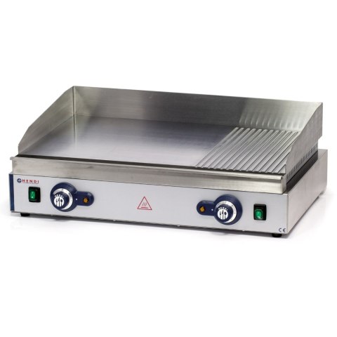Płyta grzewcza grillowa Profi Line gładka-ryflowana podwójna do pracy ciągłej 3500W - Hendi 203163 Hendi