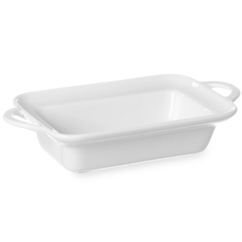 Półmisek do zapiekania prostokątny z uszami 260x185x55mm biała porcelana - Hendi 784129 Hendi