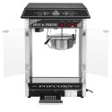 Profesjonalna wydajna maszyna do popcornu mobilna na wózku 230V 1.6kW czarna Royal Catering