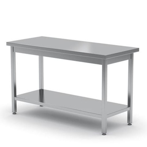 Stół blat roboczy do kuchni centralny stalowy z półką 180x60cm - Hendi 811559 Hendi