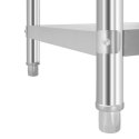 Stół roboczy gastronomiczny ze stali nierdzewnej z nadstawką 120x60cm Royal Catering