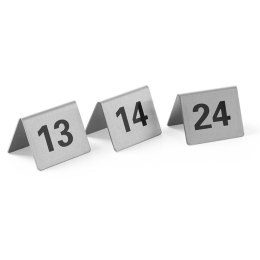 Tabliczka informacyjna NUMER STOLIKA 13-24 stal nierdzewna zestaw 12szt. - Hendi 663851 Hendi