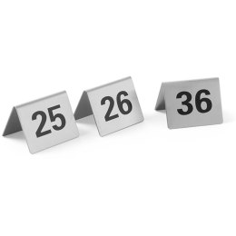 Tabliczka informacyjna NUMER STOLIKA 25-36 stal nierdzewna zestaw 12szt. - Hendi 663868 Hendi