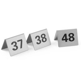 Tabliczka informacyjna NUMER STOLIKA 37-48 stal nierdzewna zestaw 12szt. - Hendi 663875 Hendi