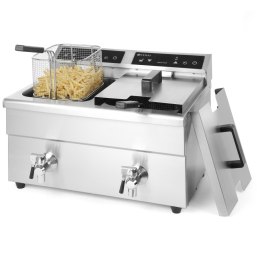 Frytownica indukcyjna podwójna z kranem KITCHEN LINE 2x 8 L Hendi 215029 Hendi