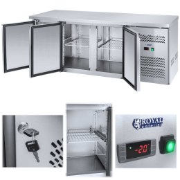 Stół chłodniczy 3-drzwiowy z blatem roboczym ze stali nierdzewnej od -2 do 8deg;C 339L Royal Catering