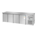 Stół chłodniczy 4-drzwiowy z blatem roboczym ze stali nierdzewnej od -2 do 8deg;C 450L Royal Catering