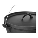 Kociołek garnek żeliwny myśliwski na ognisko grill śr. 37cm 10.75L + NÓŻKI Royal Catering