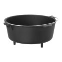 Kociołek garnek żeliwny myśliwski na ognisko grill śr. 37cm 10.75L + NÓŻKI Royal Catering