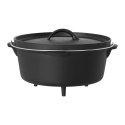 Kociołek garnek żeliwny myśliwski na ognisko grill śr. 37cm 10.75L + NÓŻKI Royal Catering