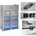 Lodówka chłodziarka szafa chłodnicza podwójna przeszklona od -2 do 8deg;C 948L Royal Catering