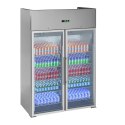 Lodówka chłodziarka szafa chłodnicza podwójna przeszklona od -2 do 8deg;C 948L Royal Catering