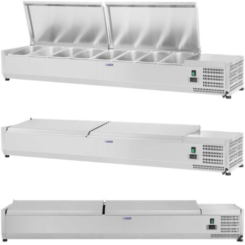 Nadstawa chłodnicza ze stalową pokrywą 8x GN1/3 180cm Royal Catering
