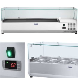 Nadstawa chłodnicza ze szklaną osłoną 6x GN1/4 140cm Royal Catering