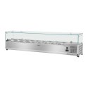 Nadstawa chłodnicza ze szklaną osłoną 9x GN1/4 180cm Royal Catering