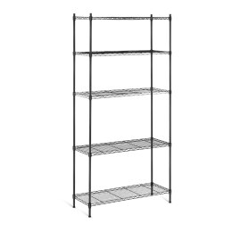 Regał magazynowy druciany ażurowy kolor czarny 180x90x35cm do 150kg Royal Catering