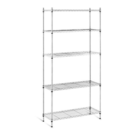 Regał magazynowy druciany ażurowy kolor szary 180x90x35cm do 150kg Royal Catering