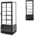 Witryna chłodnicza cukiernicza 4 półki 98L LED - czarna ARKTIC