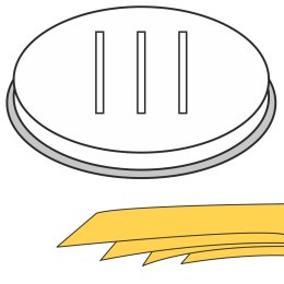 Końcówka do wyrobu makaronu PAPPARDELLE szerokie wstążki 5 otworów 16x1 mm MPF2.5/4 - Hendi 229385 Hendi