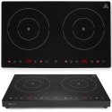 Kuchenka indukcyjna nastawna z panelem dotykowym 2 pola grzewcze Black Line śr. 22 cm 3500 W - Hendi 239414 Hendi