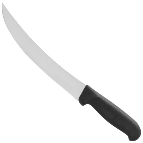 Nóż masarski do trybowania i filetowania mięsa zakrzywiony dł. 260 mm Pirge
