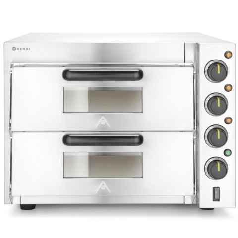 Piec do pizzy dwukomorowy na 2 duże pizze 3000 W 230 V - Hendi 220283 Hendi