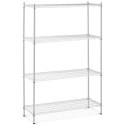 Regał warsztatowy chromowany 4 półki ażurowe do 1 t 1000 kg 120x45x180 cm Royal Catering
