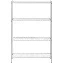 Regał warsztatowy chromowany 4 półki ażurowe do 1 t 1000 kg 120x45x180 cm Royal Catering