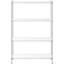 Regał warsztatowy chromowany ażurowy 4 półki + 4 maty do 1 t 1000 kg 120x45x180 cm Royal Catering