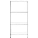 Regał warsztatowy chromowany druciany 4 półki + 4 maty do 1 t 1000 kg 90x45x180 cm Royal Catering