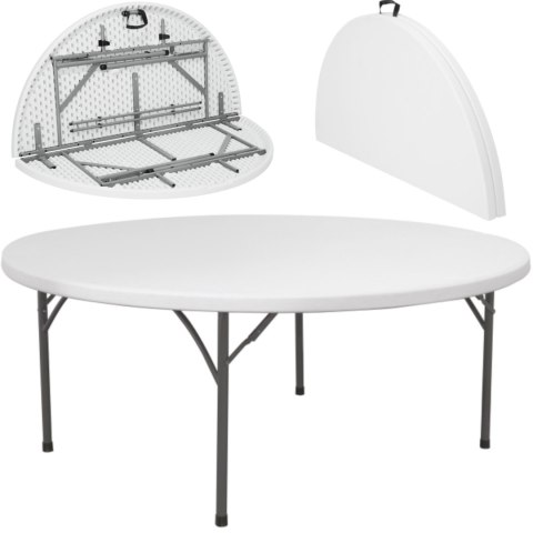 Stół cateringowy okrągły składany do 250 kg śr. 1500 x 740 mm - Hendi 810996 Hendi
