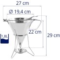 Dozownik pistolet lejek do sosów polew ze stali nierdzewnej + stojak 3 dysze 1.8 l Royal Catering