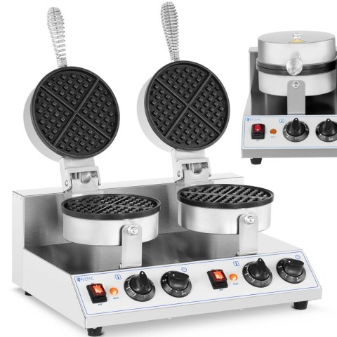 Gofrownica okrągła podwójna śr. gofra 185 mm 2600 W Royal Catering