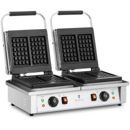 Gofrownica prostokątna podwójna na 4 gofry belgijskie 2 x 2000 W Royal Catering