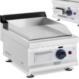 Grill gazowy gładki nastawny na gaz Propan-Butan 0,05 bar 35 x 40 cm 3000 W Royal Catering