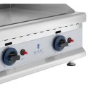 Grill gazowy podwójny gładki ryflowany na gaz ziemny 0.02 bar 74.5 x 40 cm 2 x 3100 W Royal Catering