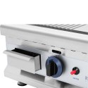 Grill gazowy podwójny gładki ryflowany nierdzewny na gaz ziemny 2x 3.1 kW 0.02 bar 60 x 40 cm Royal Catering