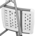 Krzesło cateringowe bankietowe ogrodowe składane 40 x 38 cm białe - 4 szt. Royal Catering