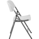 Krzesło cateringowe bankietowe ogrodowe składane do 180 kg 40 x 38 cm białe Royal Catering