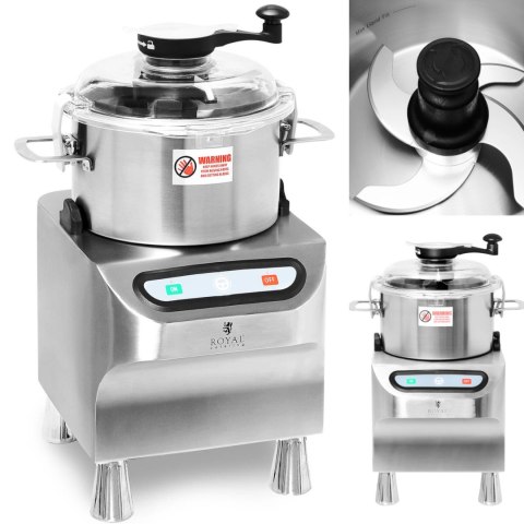 Kuter wilk gastronomiczny do siekania mielenia krojenia mięsa warzyw 5 l 1500 obr./min 800 W Royal Catering
