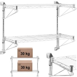 Półka druciana ścienna podwójna do 60 kg 90 x 35 x 60 cm Royal Catering