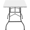 Stół cateringowy ogrodowy składany biały do 150 kg 152 x 70 x 74 cm Royal Catering