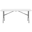 Stół cateringowy ogrodowy składany biały do 150 kg 180 x 75 x 74 cm Royal Catering