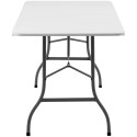 Stół cateringowy ogrodowy składany biały do 150 kg 180 x 75 x 74 cm Royal Catering