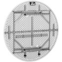 Stół okrągły cateringowy ogrodowy składany biały do 150 kg śr. 150 x 74 cm Royal Catering